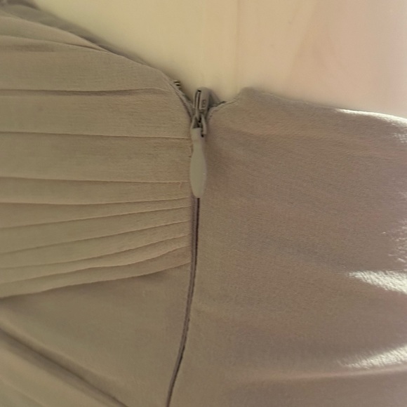 Ann Taylor Straples Light Gray Heart Shape Neckline Empire Waist Mini Dress SZ 2 - Picture 6 of 16